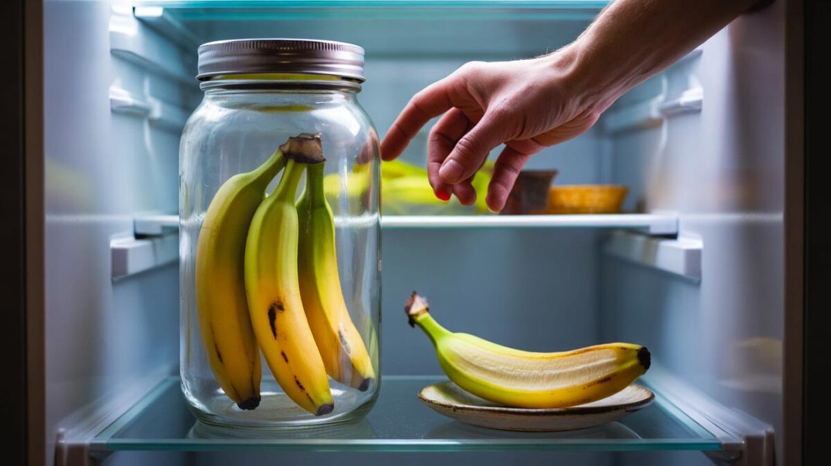 Your bananas can stay yellow for 26 days with one jar in the fridge: would you risk the wait?