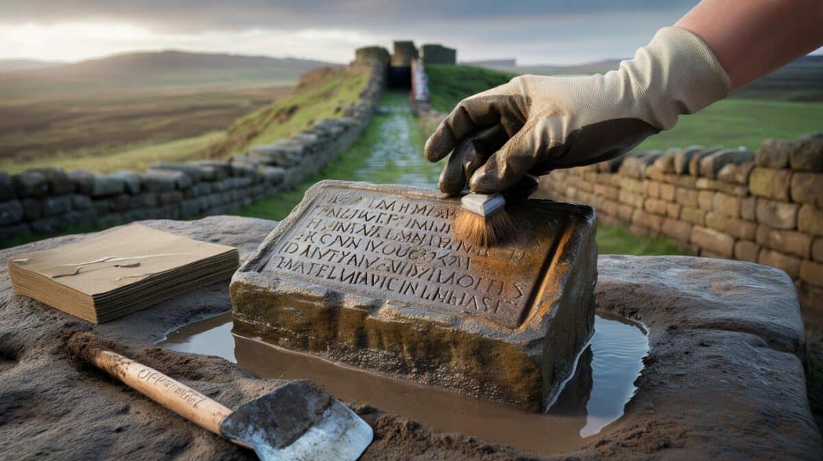Archaeology breakthrough with 'once-in-a-generation' discovery of Hadrian's Wall artefact